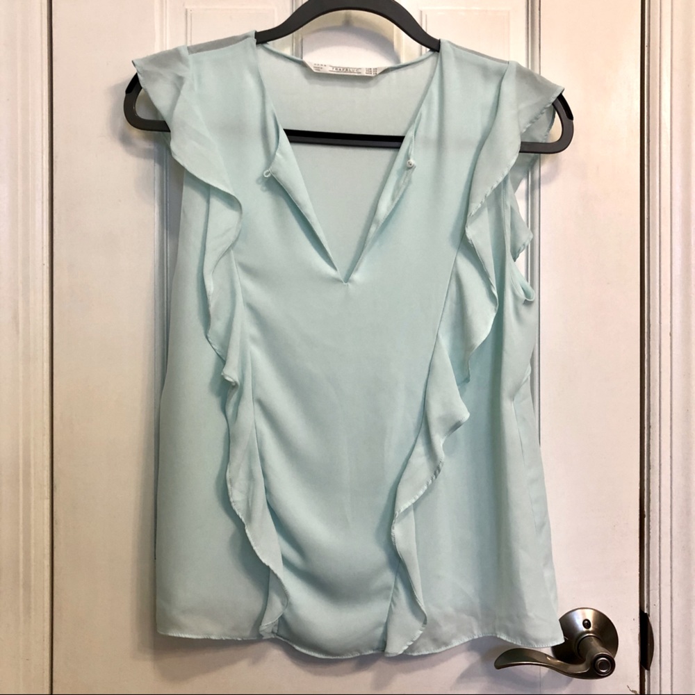Zara ruffle blouse